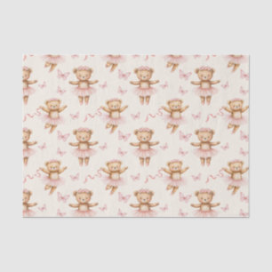 Ballerina Teddy Bears Pink Tutus und Schmetterling Seidenpapier