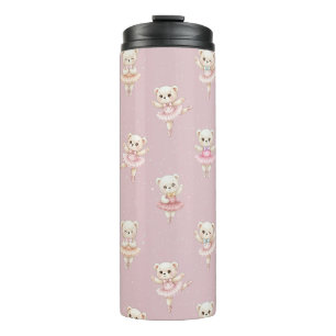 Ballerina-Teddybär Rosa Thermosbecher