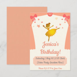 Ballerina Thème Anniversaire Invitation