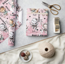 Ballerina-Tiere Geschenkpapier