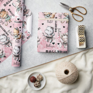 Ballerina-Tiere Geschenkpapier