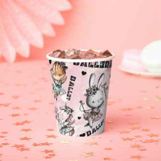 Ballerina-Tiere Pappbecher