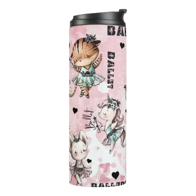 Ballerina-Tiere Thermosbecher (Nach links gedreht)