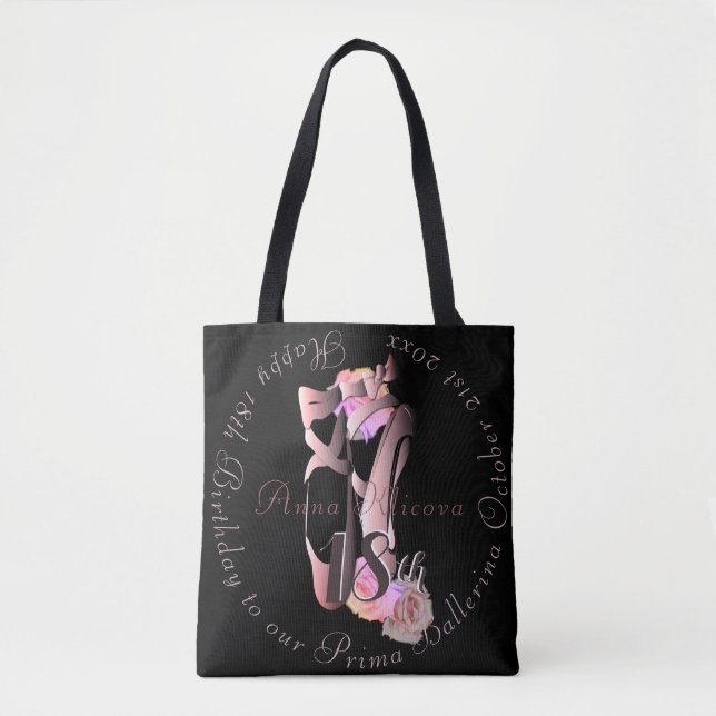 Ballerina Toe Shoes Medallion Ihr Event Tasche (Vorderseite)