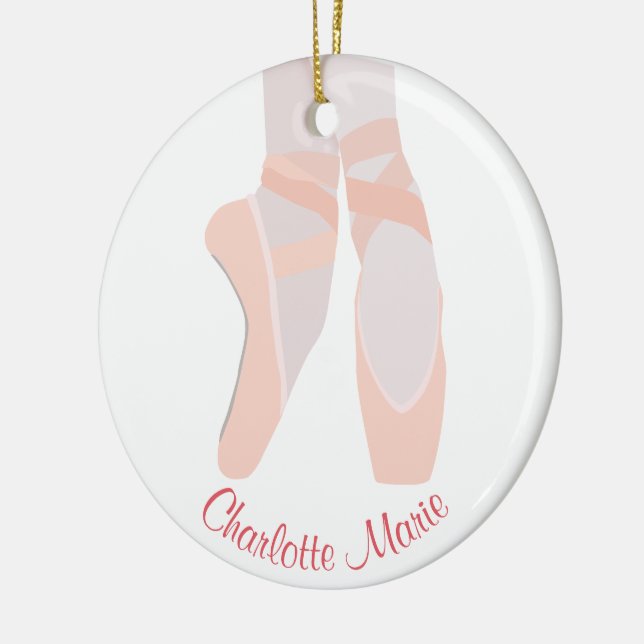 Ballerina Toe Shoes Personalisiert Keramik Ornament (Links)