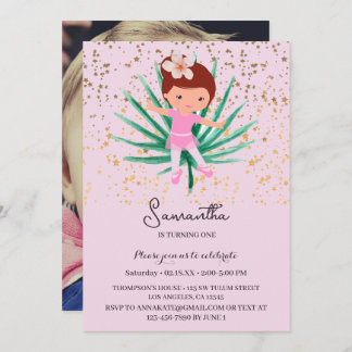 Ballerina Tropical Sparkle Einladung