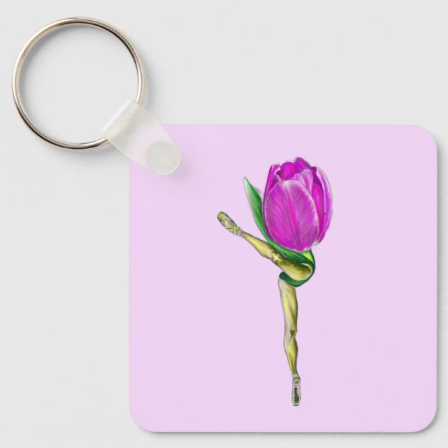 Ballerina Tulip Ballet Dancer Schlüsselanhänger (Vorderseite)