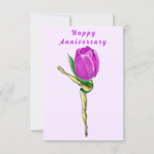 Ballerina Tulip Balletttänzerkarte Karte