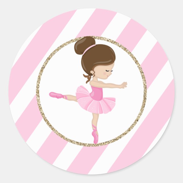Ballerina-Tutu-Aufkleber Runder Aufkleber (Vorderseite)