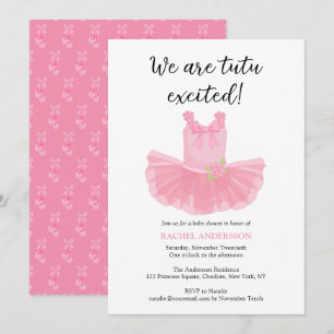 Ballerina Tutu Pink Kinderdusche Einladung