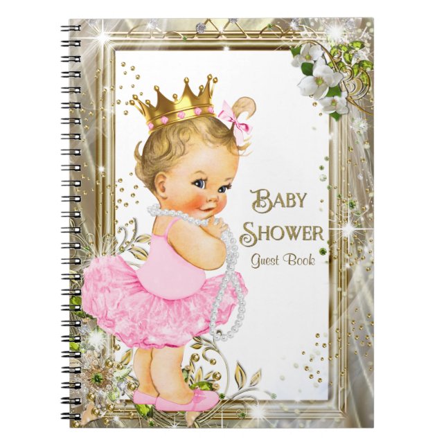 Ballerina Tutu Princess Baby Showroom Gästebuch Notizblock (Vorderseite)