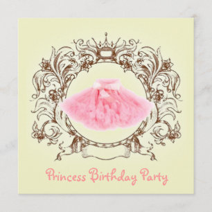 ballerina Tutu Princess Invitation de fête d'anniv