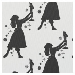 Ballerina und Nussknacker am Weihnachten Stoff