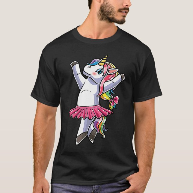 Ballerina Unicorn Ballet Dance Dancing Danseuse T-Shirt (Vorderseite)