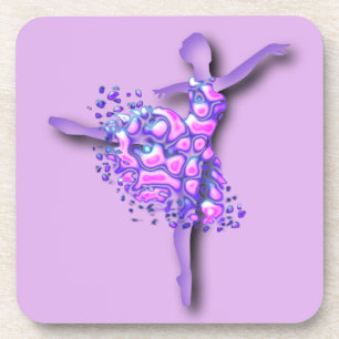 Ballerina Untersetzer Lila Ballet Tänzerin
