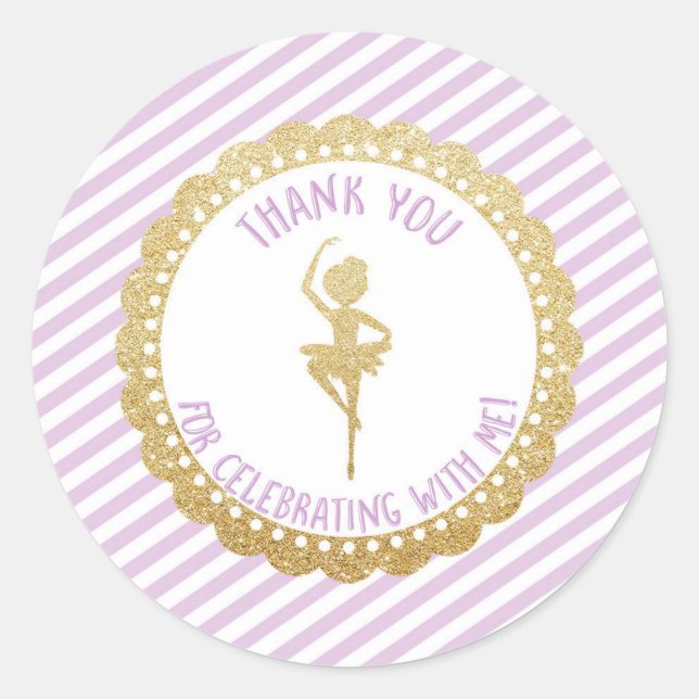 Ballerina Vielen Dank für Ihr Interesse an Sticker (Vorderseite)