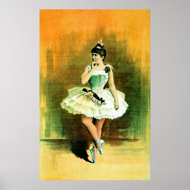 Ballerina ~ Vintages Ballettposter Poster (Vorne)