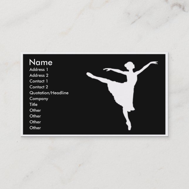 ballerina Visitenkarte (Vorderseite)