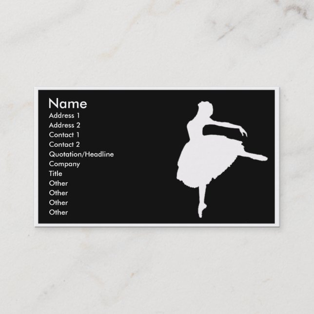 ballerina Visitenkarte - (Vorderseite)