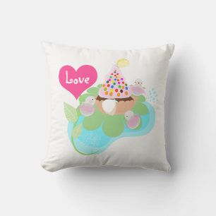 Ballerina-Vögel Benutzerdefinierte All-Over-Print Kissen