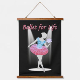 Ballerina Wandteppich Mit Holzrahmen
