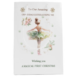 Ballerina Weihnachtsgeschenktasche Mittlere Geschenktüte