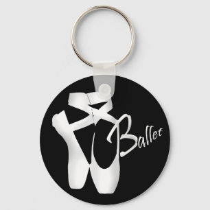 Ballerina White Pointe Shoes Basic Schlüsselanhänger