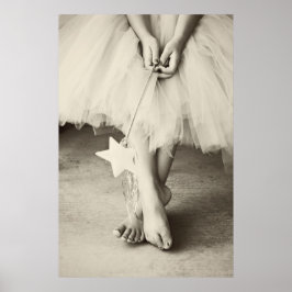 Ballerina Zehen (schwarz-weiß) Poster