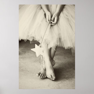 Ballerina Zehen (schwarz-weiß) Poster