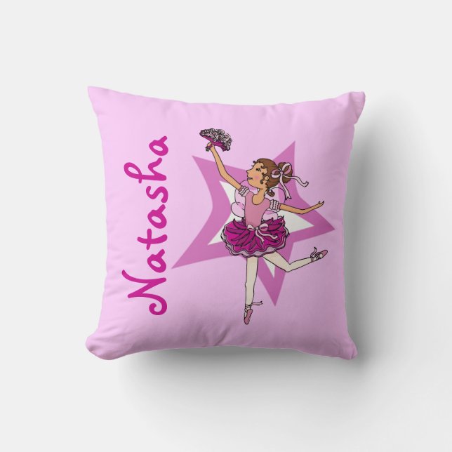 Ballerinarosa - Mädchen-Namekissen Kissen (Vorderseite)