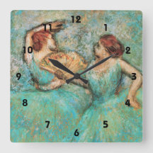 Ballerinas by Degas ~ Square Wall Clock
