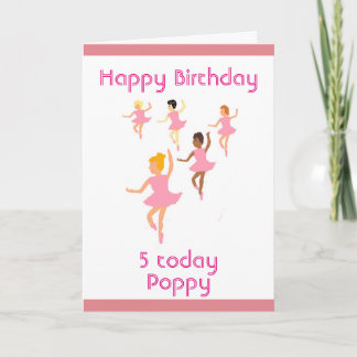 Ballerinas, enfant carte d'anniversaire ajouter no