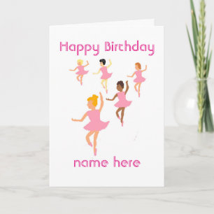 Ballerinas, enfant carte d'anniversaire ajouter no