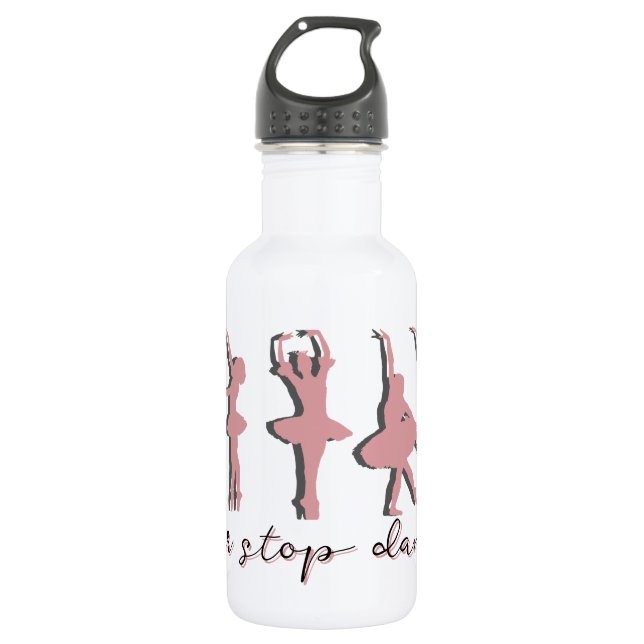 Ballerinas hören nie auf zu tanzen edelstahlflasche (Vorderseite)