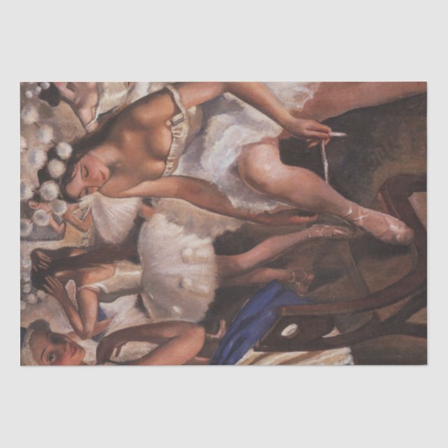 Ballerinas im Dressing Room (von Serebriakova) Seidenpapier (Vorderseite)