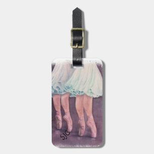 BALLERINAS IN BLAU PERSONALISIERT LUGGAGE TAG GEPÄCKANHÄNGER