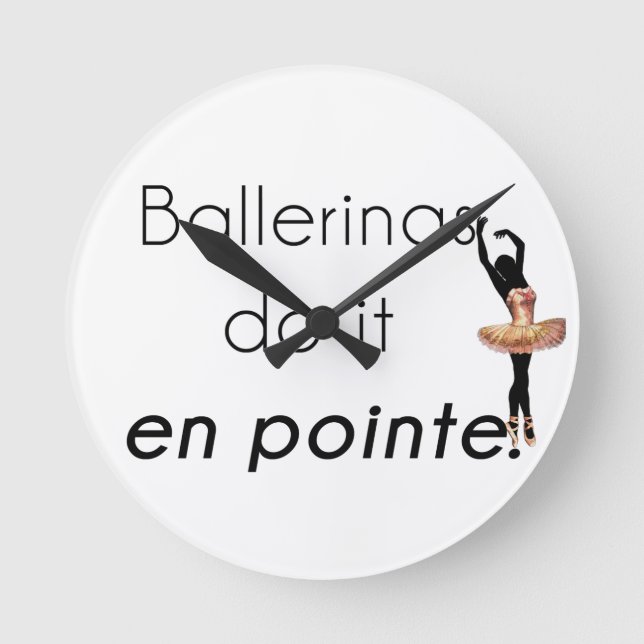 Ballerinas so! runde wanduhr (Vorderseite)