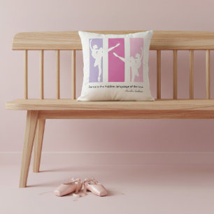Ballerinas Tanz Zitat Rosa Kissen