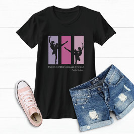 Ballerinas tanzen auf rosa Rechtecke T-Shirt