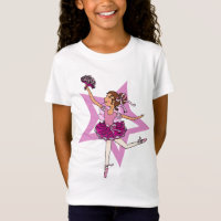 Ballerinastern im Rosa mit Spitze des dunklen