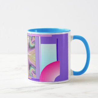 Ballerine avec la tasse géométrique colorée