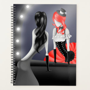Ballerine et danseuse excentrique reflet Rouge