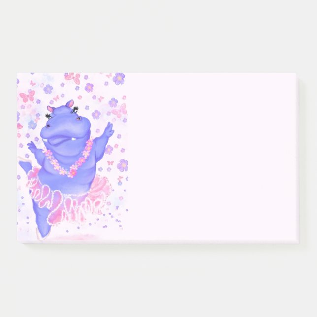 Ballerine Hippopotame Post-it® Notes (Devant)