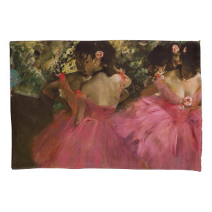 Ballerinen im Rosa durch Edgar Degas Kissenbezug