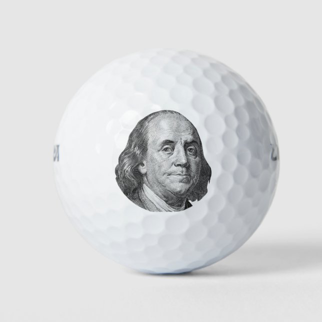 Balles De Golf 100 dollars, Benjamin Franklin (Devant)