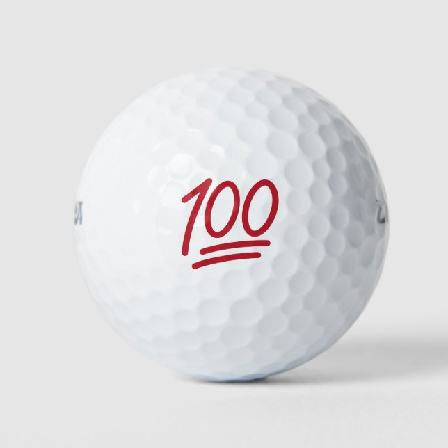 Balles De Golf 100 Emoji Conçu (Devant)
