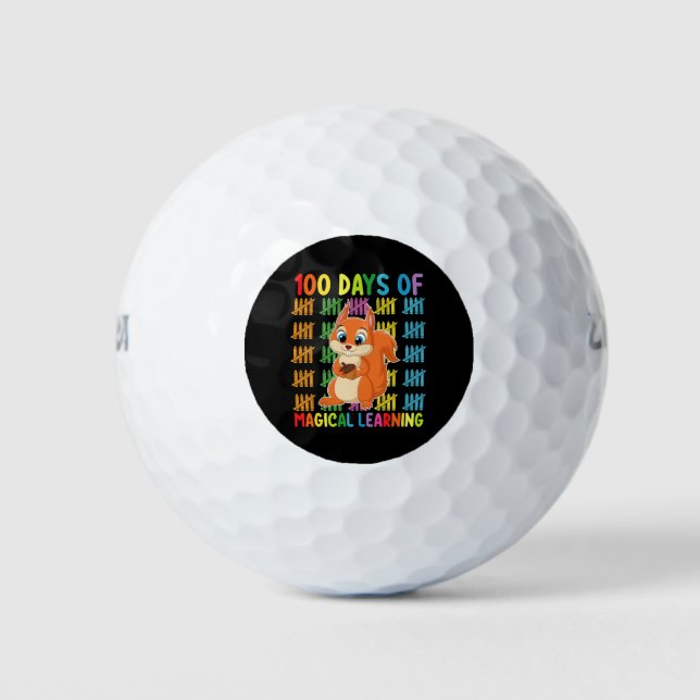 Balles De Golf 100 Jours D'Apprentissage Magique École D'Écureuil (Devant)