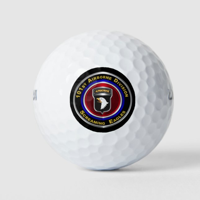 Balles De Golf 101e Division aéroportée hurlant des aigles (Devant)