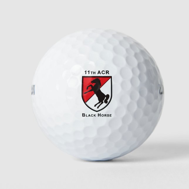 Balles De Golf 11e Régiment de cavalerie blindée "Cheval noir" (Devant)