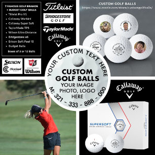 Balles De Golf 12 Logo Photo Personnalisé Callaway Supersoft Golf
